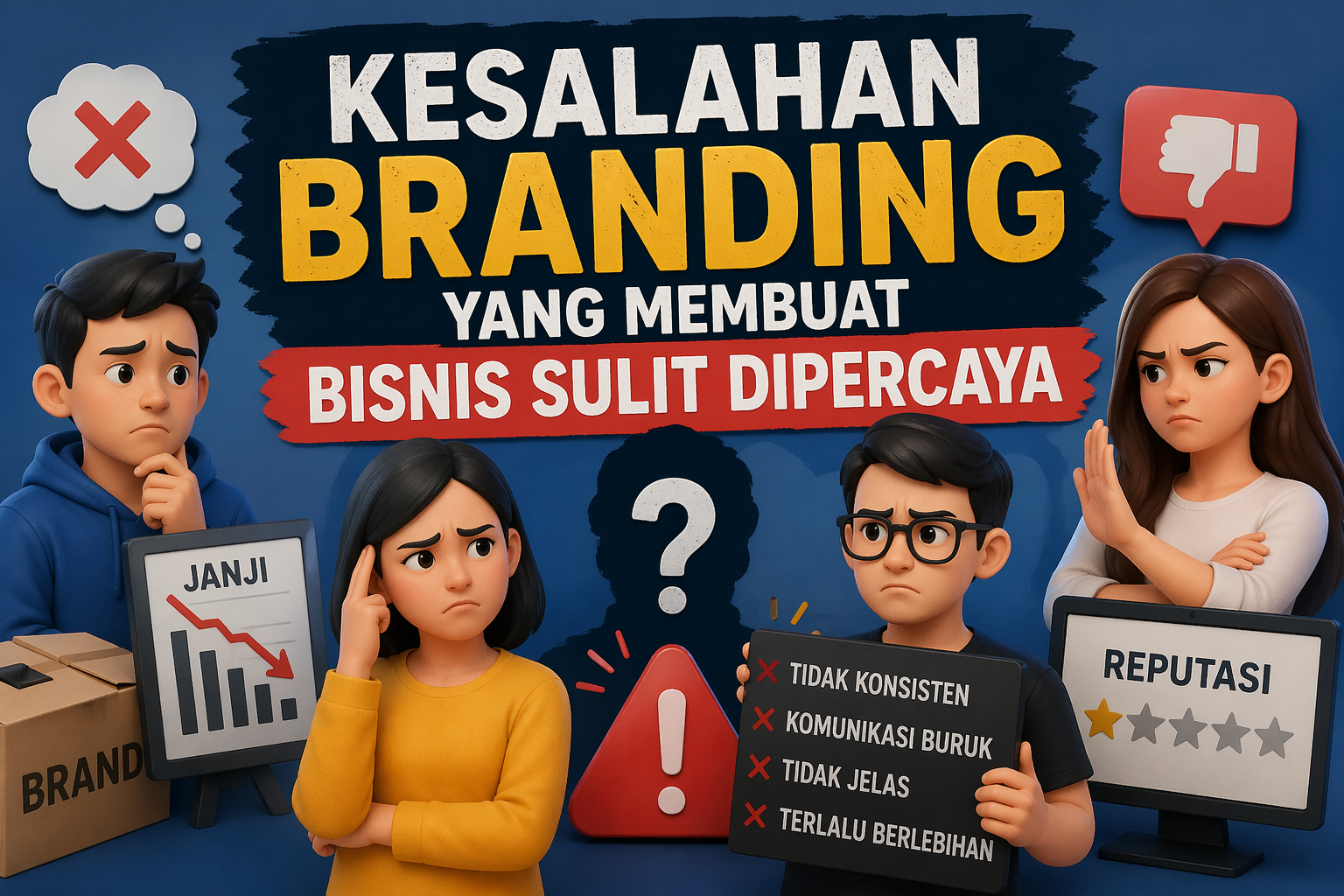 Kesalahan Branding yang Membuat Bisnis Sulit Dipercaya