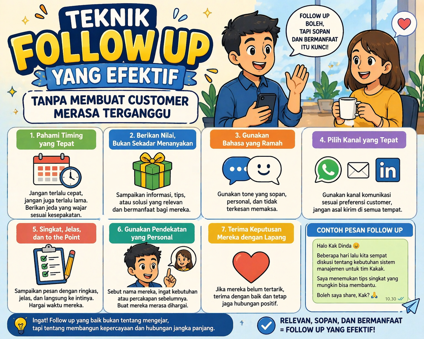 Teknik Follow Up yang Efektif Tanpa Membuat Customer Merasa Terganggu