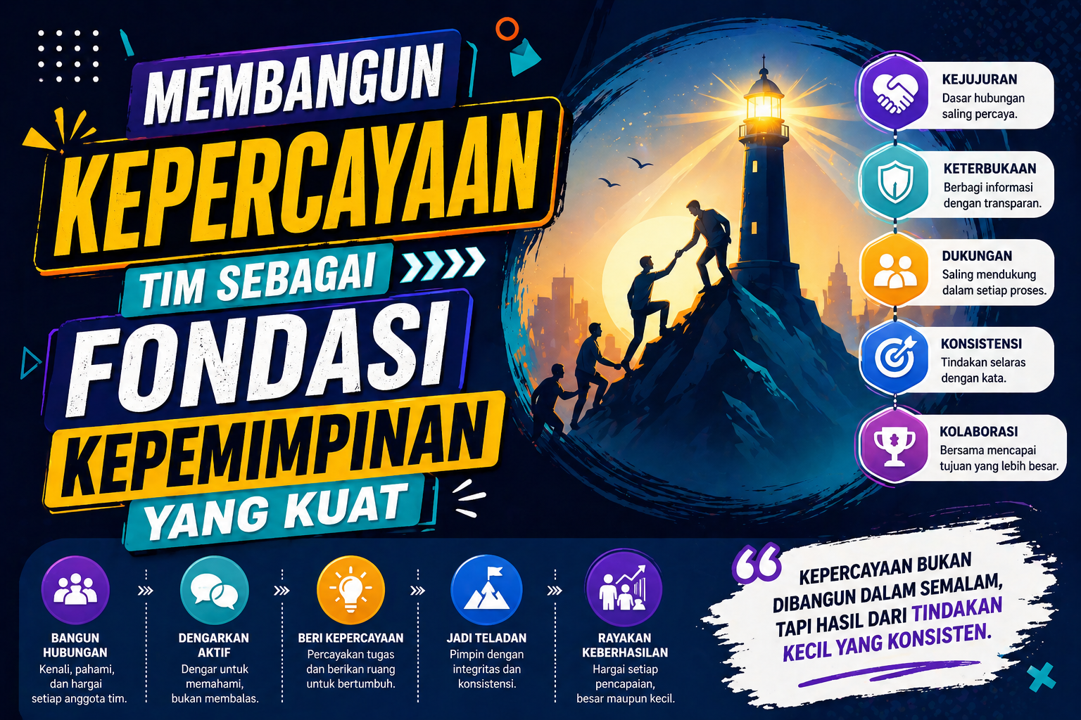 Membangun Kepercayaan Tim sebagai Fondasi Kepemimpinan yang Kuat