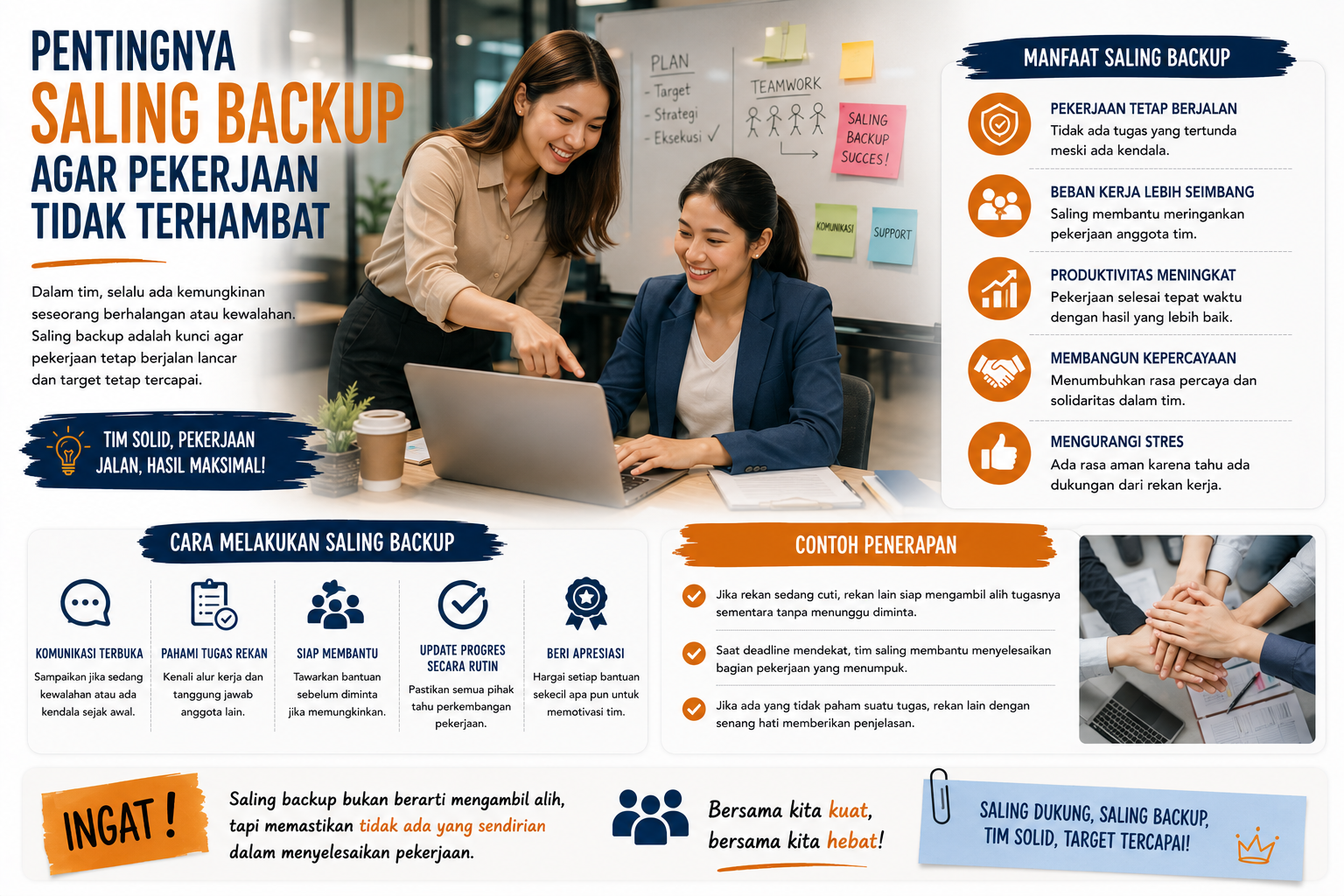 Pentingnya Saling Backup agar Pekerjaan Tidak Terhambat