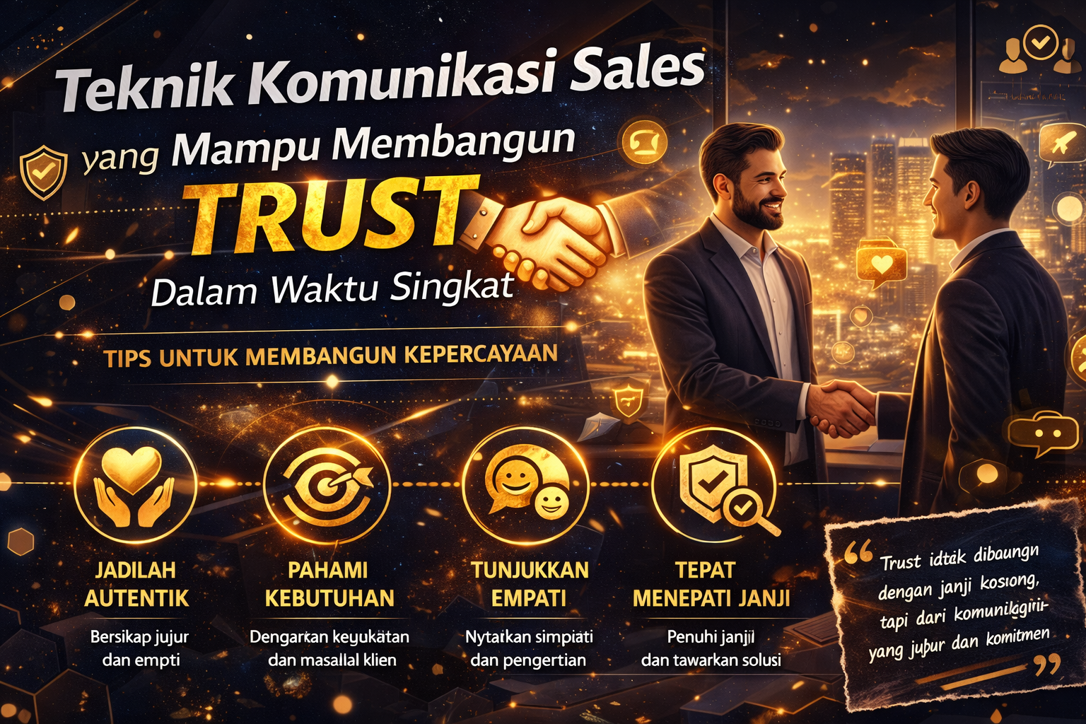 Teknik Komunikasi Sales yang Mampu Membangun Trust dalam Waktu Singkat