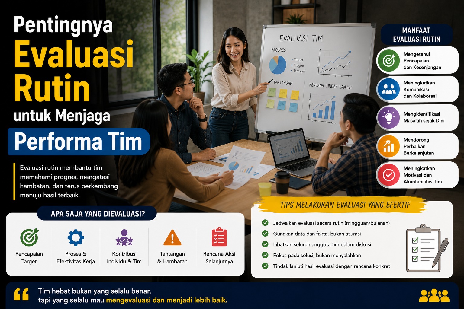Pentingnya Evaluasi Rutin untuk Menjaga Performa Tim