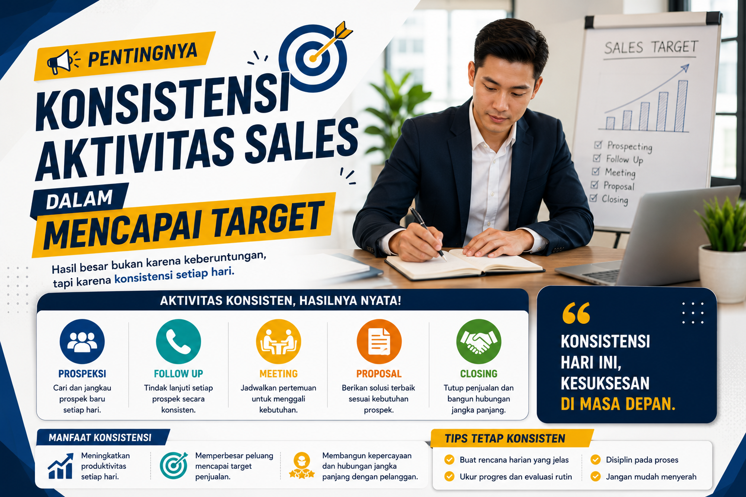 Pentingnya Konsistensi Aktivitas Sales dalam Mencapai Target