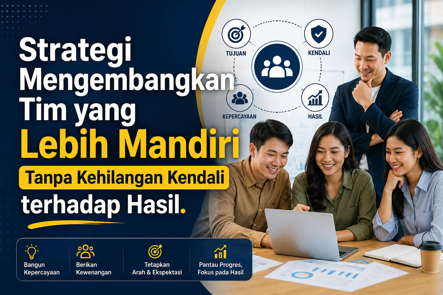 Strategi Mengembangkan Tim yang Lebih Mandiri Tanpa Kehilangan Kendali terhadap Hasil