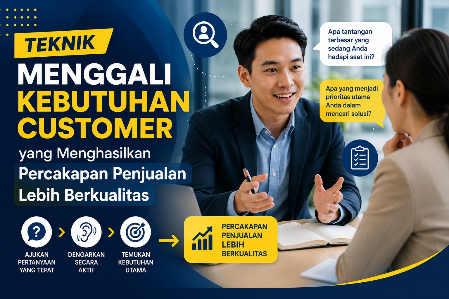 Teknik Menggali Kebutuhan Customer yang Menghasilkan Percakapan Penjualan Lebih Berkualitas