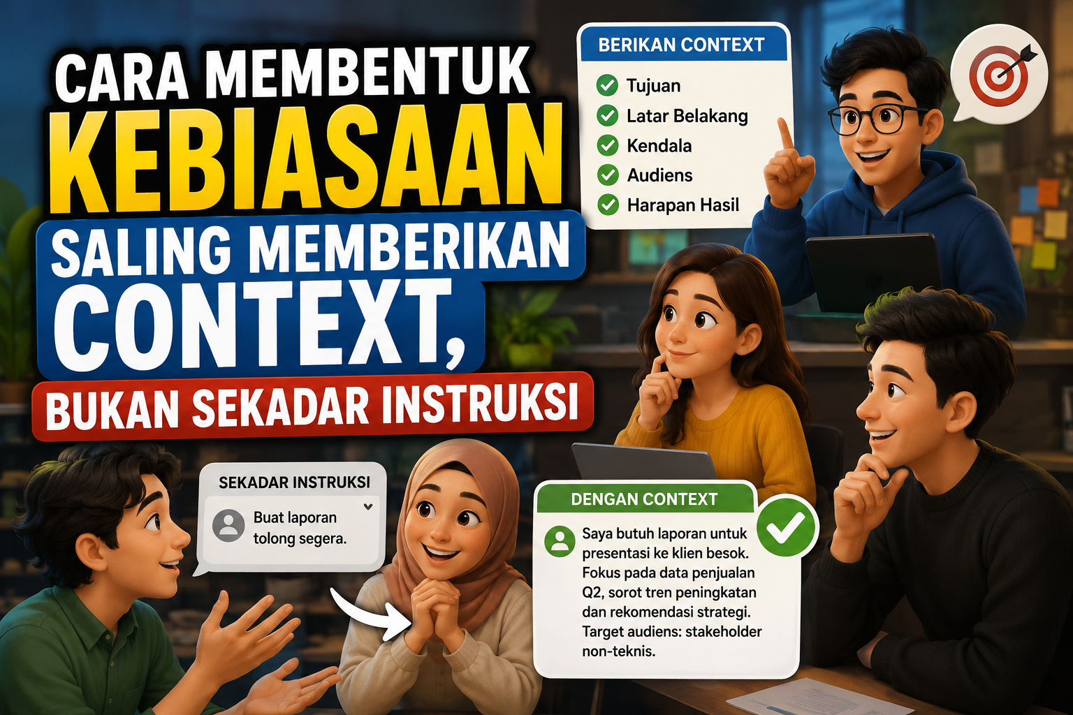 Cara Membentuk Kebiasaan Saling Memberikan Context, Bukan Sekadar Instruksi