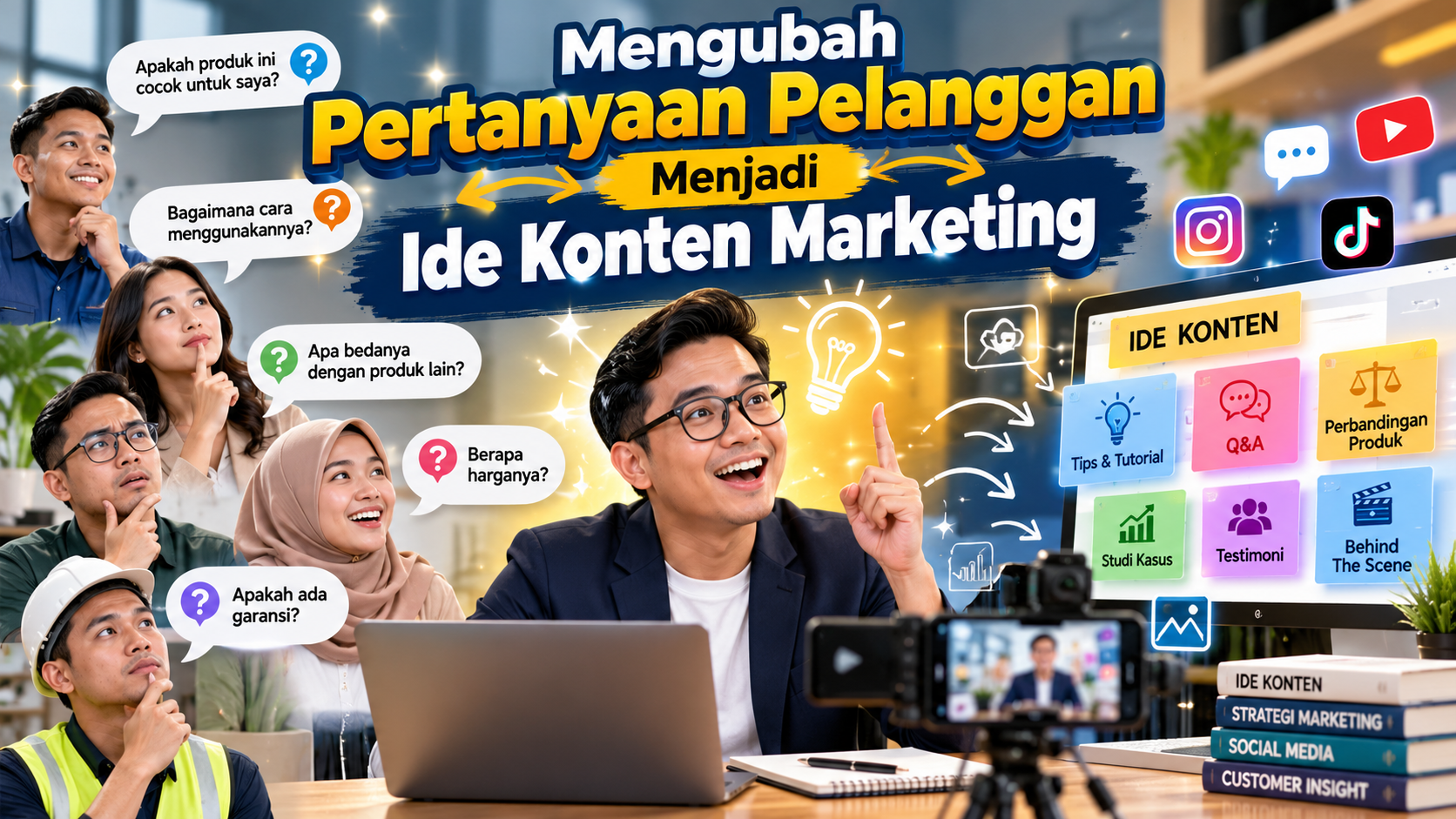 Mengubah Pertanyaan Pelanggan Menjadi Ide Konten Marketing